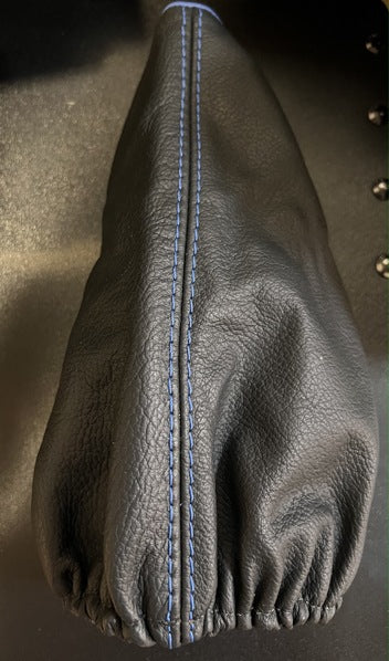 Isotta  Gear Shift Boot Leather Black w/Blue Stitch