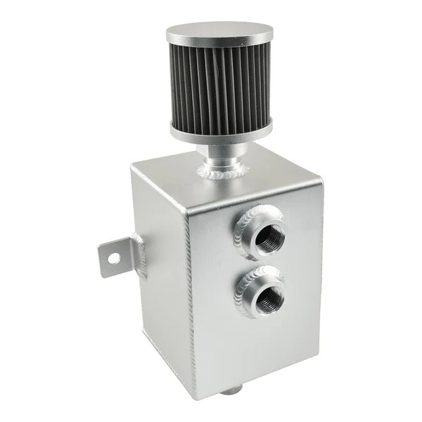Aluminium 2 Litre Rectangular Oil Catch Tank Can with Breather