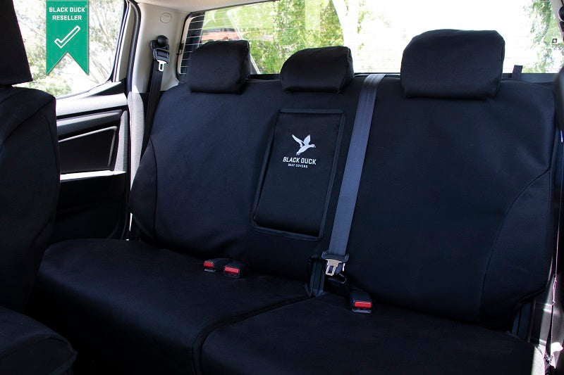 Black Duck 4Elements Seat Covers suits Toyota Forklift Black