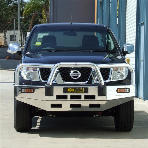 ECB Bull Bar Suits Nissan Navara D40 All Model Variants with Ribbed/Groove in Bumper 12/2005-On