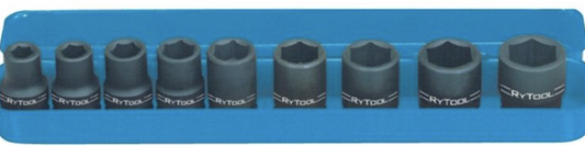 RyTool - 1/2 Dr Impact 10 pce Socket Set Imperial DL410AS