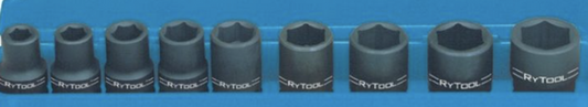 RyTool - 1/2 Dr Impact 10 pce Socket Set Metric DL410MS