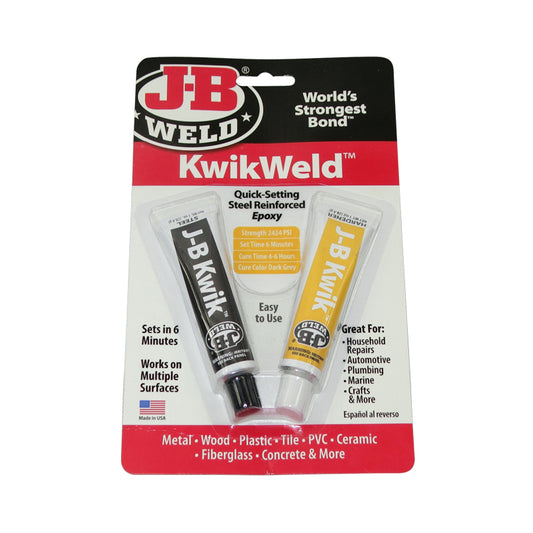 JB J-B Weld KwikWeld Steel Reinforced Epoxy 56.8gm 8276AUS 3127psi