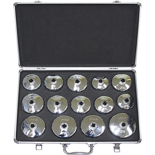 Oil Filter Removal Kit 14Pc Cup Style Kit Motoquipe