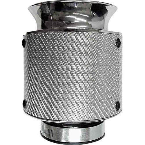 Air Filter - Pod Style Real Carbon Performance Filter - Silver
