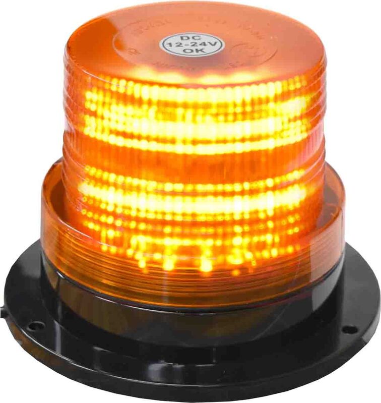 Revolving/Strobe Light - 60Led Amber With Magnetic Base