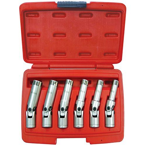 Socket Set - 6Pc 3/8  Dr Glow Plug Socket Jointed With Clip