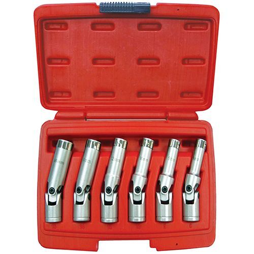 Socket Set - 6Pc 3/8 Dr Glow Plug Socket Jointed With Clip