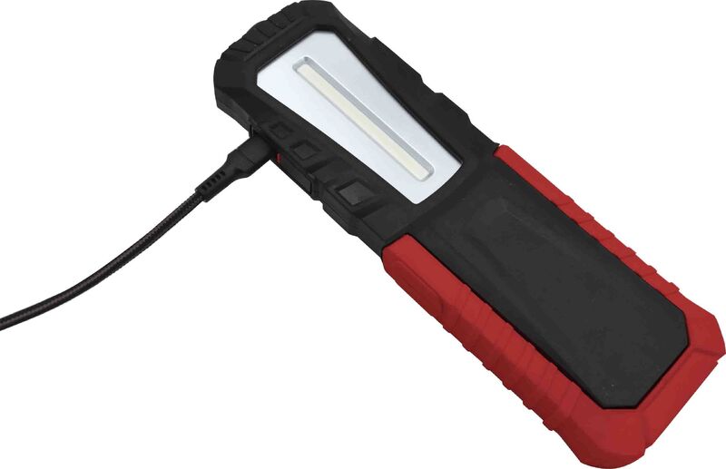 Worklight & Torch - Cob 420Lm Rechargeable & Hi/Lo Beam With Magnet, Hook & Stand