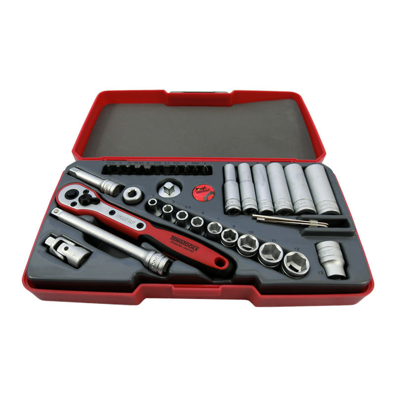 Teng Tools - 36 Piece 1/4 inch Drive Tool & Bit Set T1436