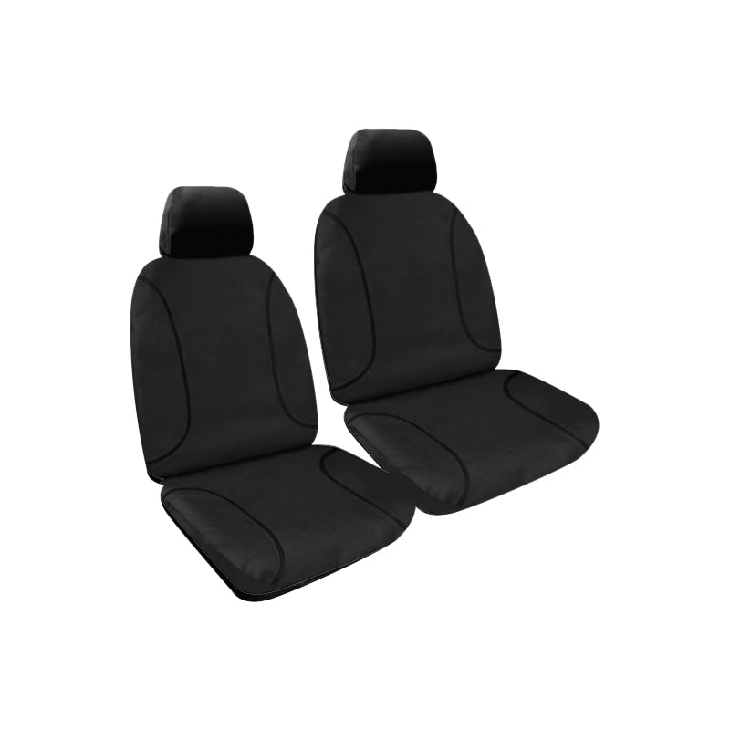 Tradies Full Canvas Seat Covers Suits Isuzu Dmax (TF) Space Cab SX 06/2012-06/2020 Black