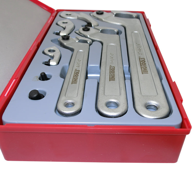 Teng Tools - 8Pc Hook & Pin Wrench Set TC-Tray TTHP08