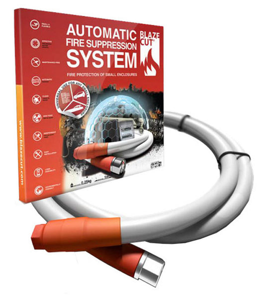 Blazecut T Automatic Fire Suppression System For Cars, Caravans, Boats, Switchboards T400E 4 Metre