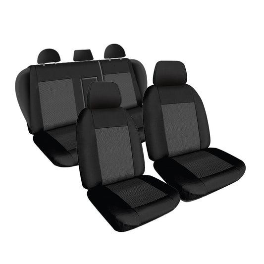Weekender Jacquard Seat Covers Suits Mitsubishi Pajero 5 Seater GL/GLX/GL5 SUV (NT/NW/NX) 2008-On Waterproof