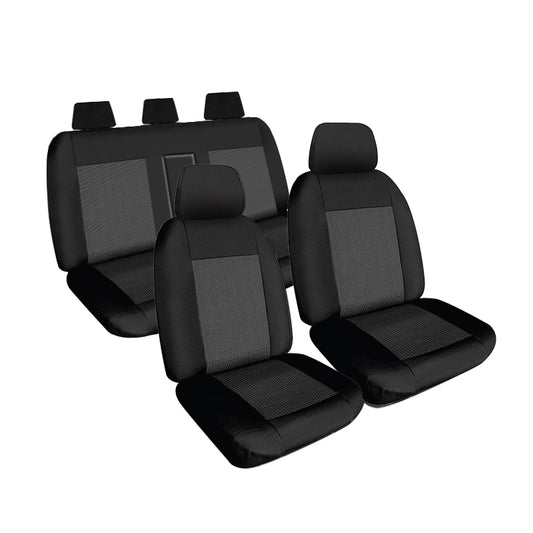 Weekender Jacquard Seat Covers suits Toyota Hilux SR/SR5 Dual Cab (GUN126/KUN26/GGN120/GGN125) 11/2015-On Waterproof