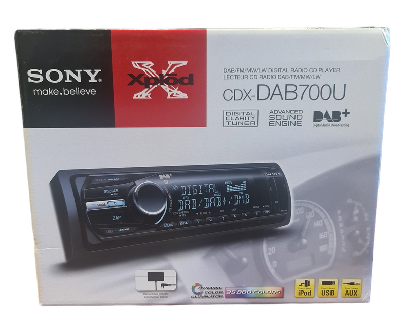 Sony Cdx-Dab700U Digital Car Radio 2 Year Warranty Cdxdab700U