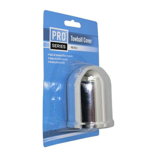 Pro Series Towball Cover 50mm Chrome With Clip