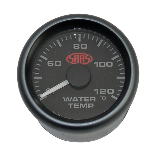 Saas 52mm 2 Inch Car Water Temperature Gauge Black Face SG-WT52B