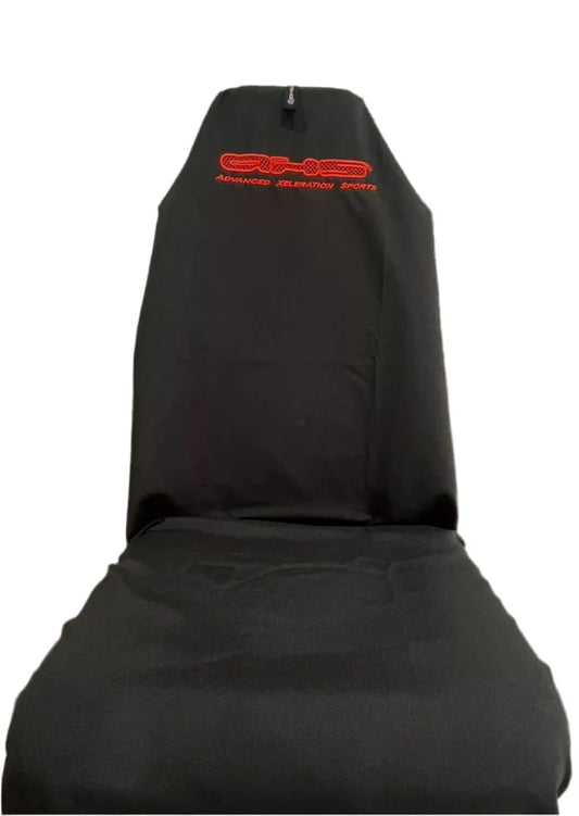 Original Embroidered AXS Front Seat Cover - Fluoro Orange on Black Single AXSFORBLA