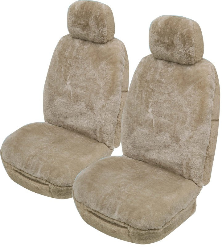 Drover 16mm Sheepskin Seat Covers 3 Year Warranty Deploy Safe Pair