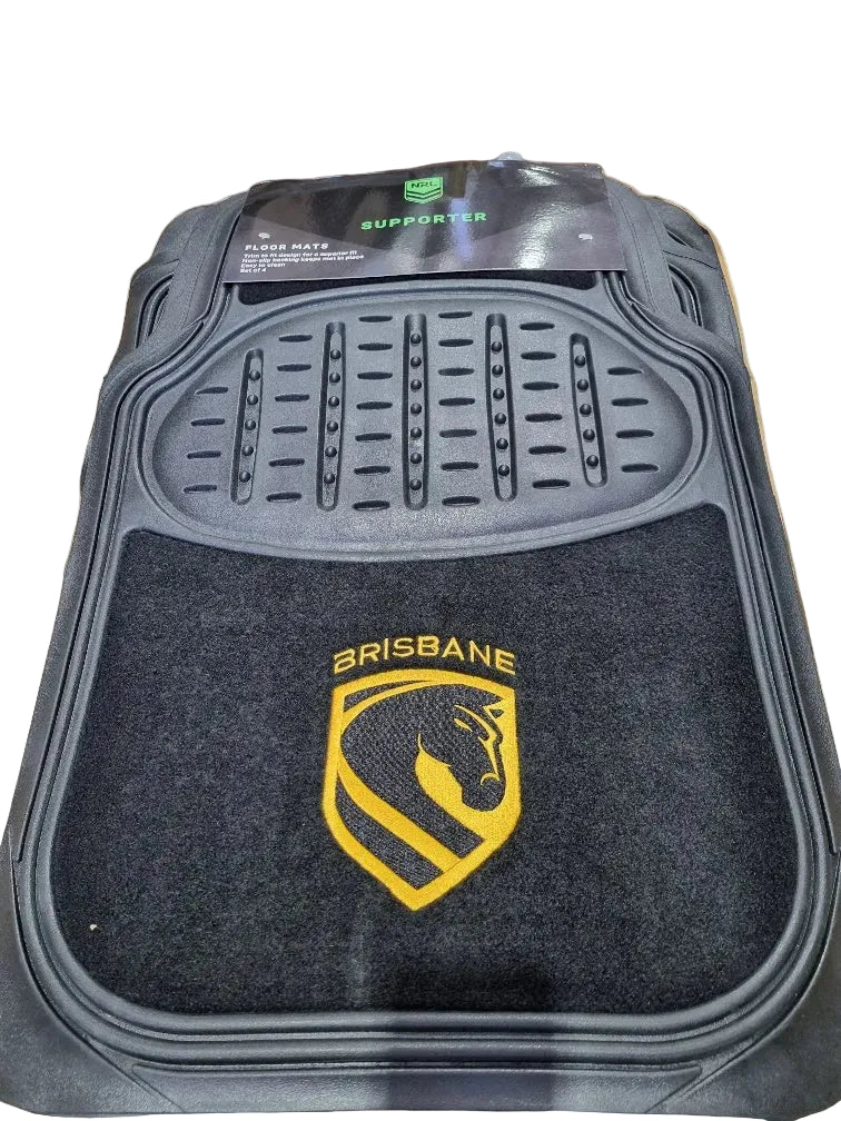 NRL Brisbane Broncos Floor Mats Set Of 4