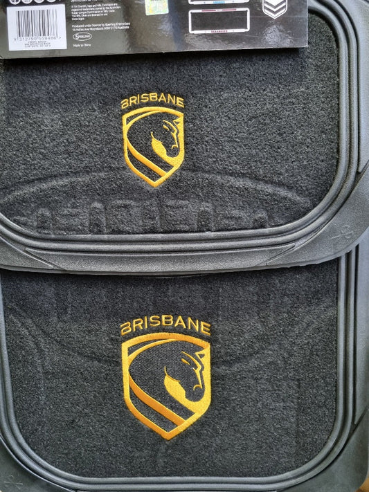 NRL Brisbane Broncos Floor Mats Set Of 4