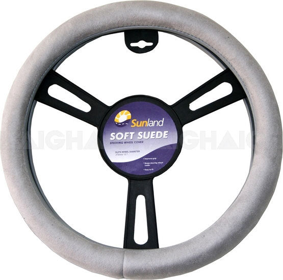 Suede Steering Wheel Cover 15 Inch Diameter
