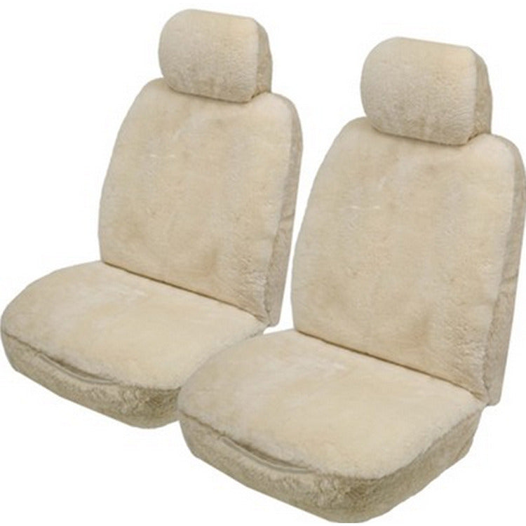 Snowy Premium 25mm Sheepskin Seat Covers 5 Years Warranty Deploy Safe XL Pair