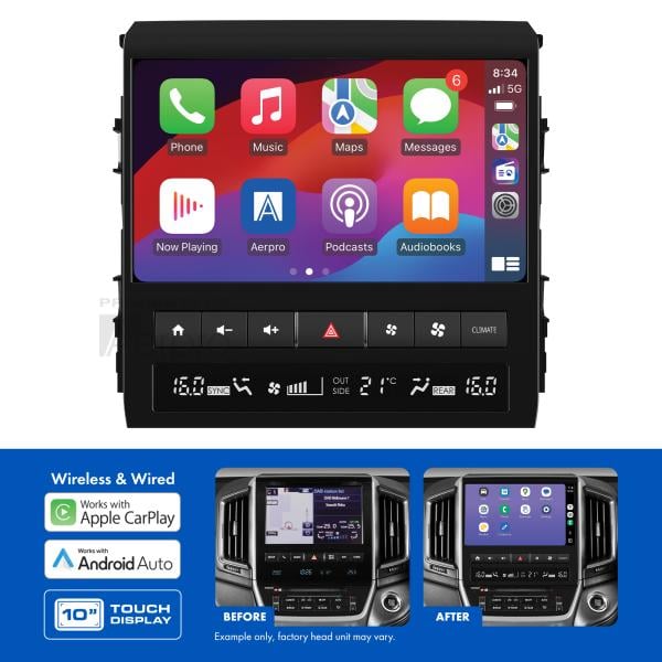 10" Advanced infotainment system suits Landcruiser 200 VX & Sahara 2016-2021 AMUTO53