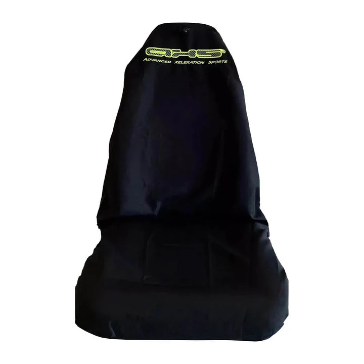 Original Embroidered AXS Front Seat Cover - Fluoro Yellow on Black Single AXSFYELBLA