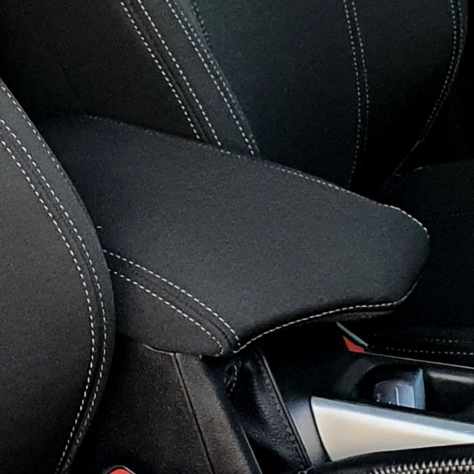 Wet Seat Black Neoprene Seat Covers suits Toyota Fortuner Black Edition Wagon 2015-On Black with Charcoal stitching Bundle