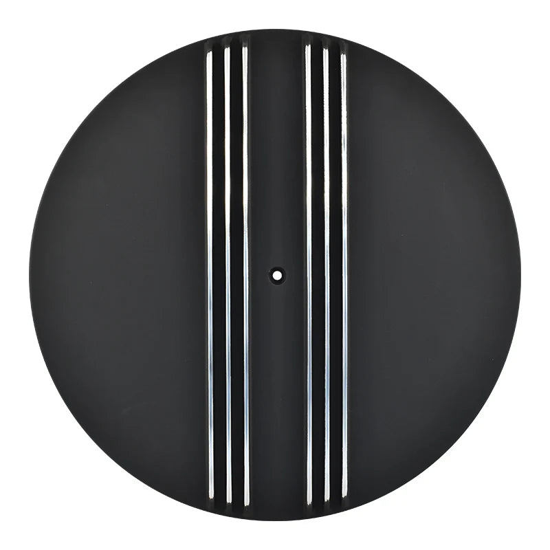 Round 14" Air Cleaner Kit Half Finned Black CAL-4726-BK