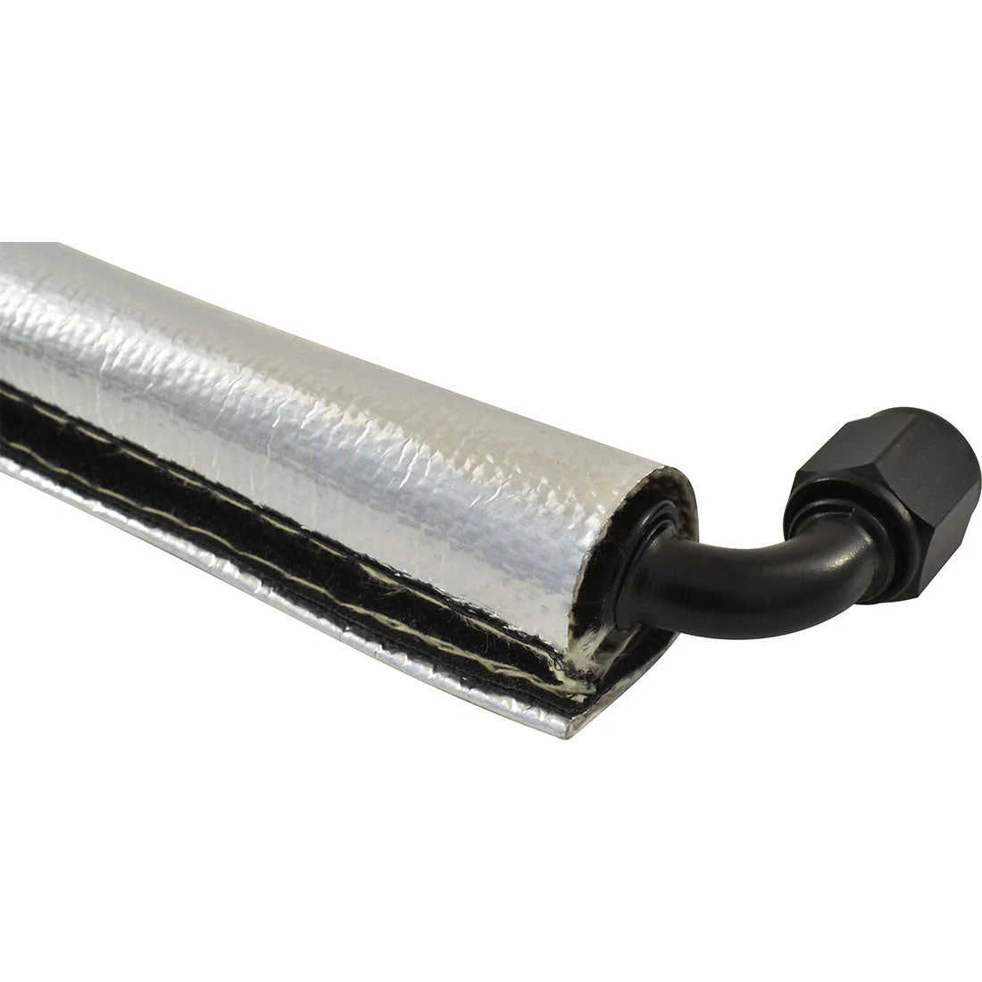 Cal Custom Heat Solutions Heat Reflective Sleeve With Hook And Loop Closure, 1-1/2" ID, 1m Aluminium CAL-H1438AL