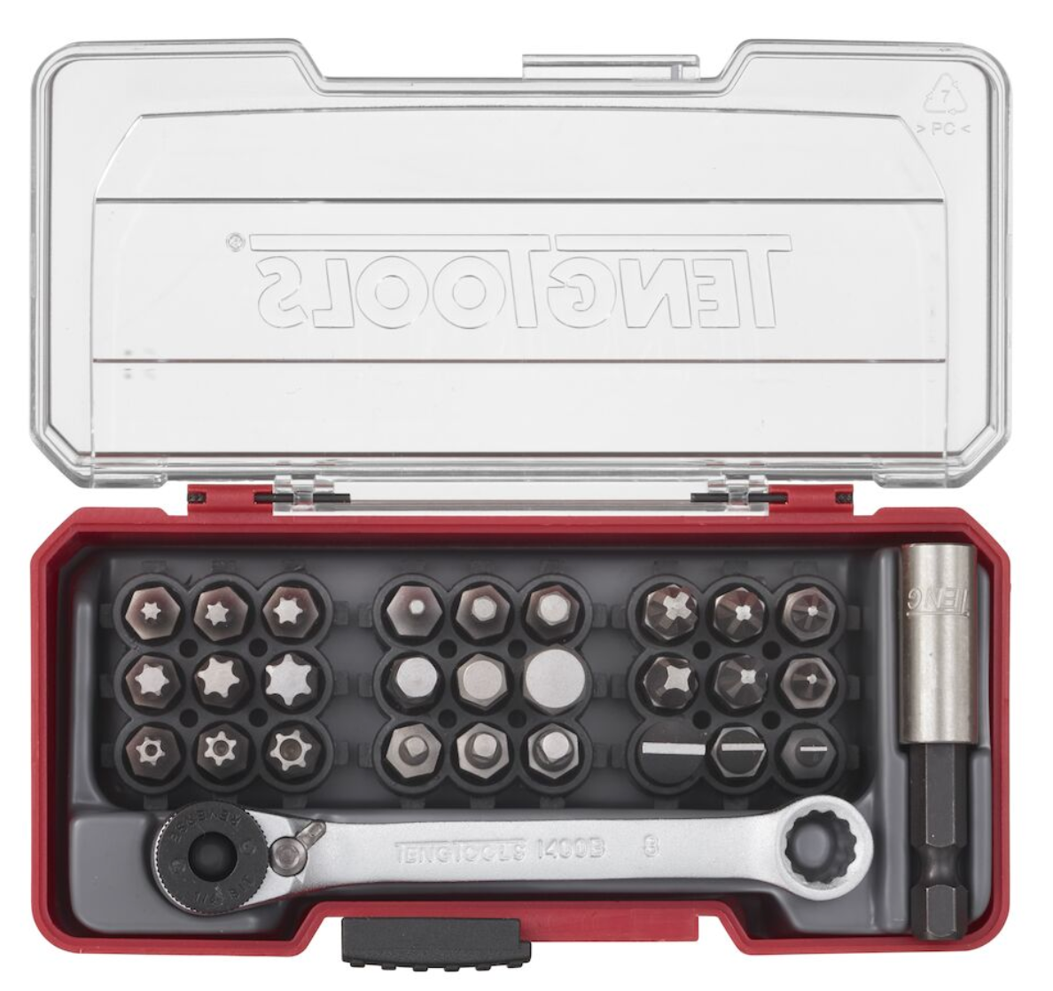 Teng Tools 29 Piece Mini Bit Box Set 1/4 inch Drive Socket TJ1429