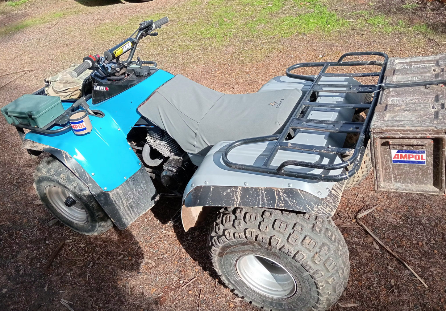 Canvas ATV Seat Cover Suits Yamaha YFM350 Moto 4 1987-1995 Y709Q