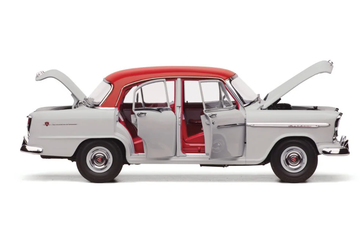 1:18 Classic Carlectables Holden FE Special Gypsy Red over Castle Grey 18850