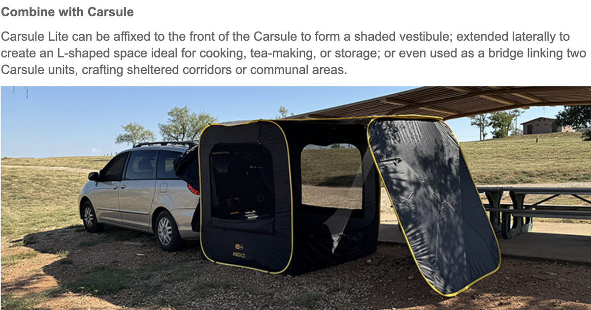 Carsule Lite Shade + Magic Magnets (4pcs)