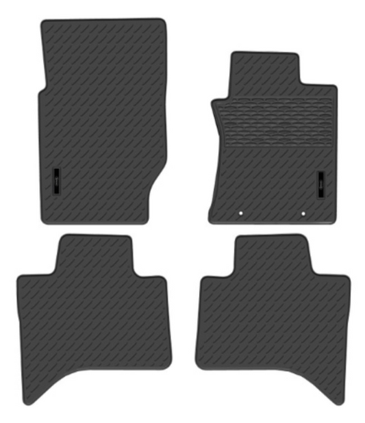 Rubber Custom Floor Mats Suits Mitsubishi Triton MC Dual Cab 12/2023-On Front & Rear Black MRBMT004-BLK2RWUPC