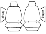 Velour Seat Covers Suits Mazda 3 BM Sedan Neo 11/2013-2/2019 Esteem Black Custom Deploy Safe