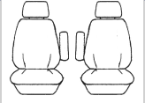 Custom Made Canvas Seat Covers suit VW Transporter T6 7/2015-On 3 Rows