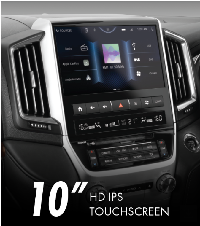 10" Advanced infotainment system suits Landcruiser 200 VX & Sahara 2016-2021 AMUTO53