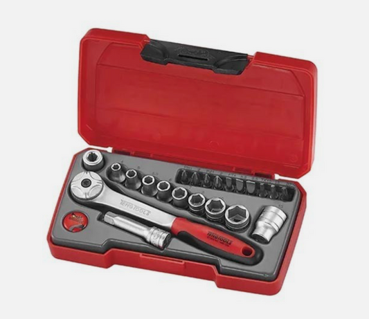 Teng Tools  22 Piece 1/4 inch Drive Socket Bit Tool Set T1422