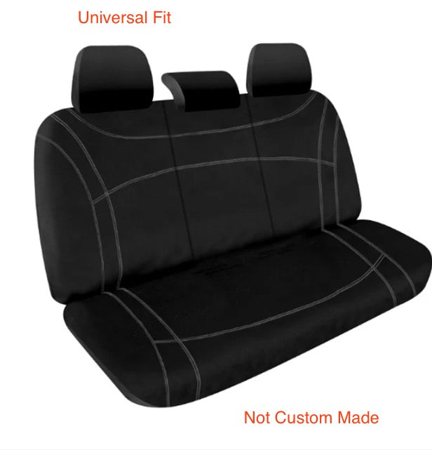 Getaway Neoprene Wetsuit Black With White Stitch Universal Rear Car Seat Covers Expander Fit Multi-zip Size 06