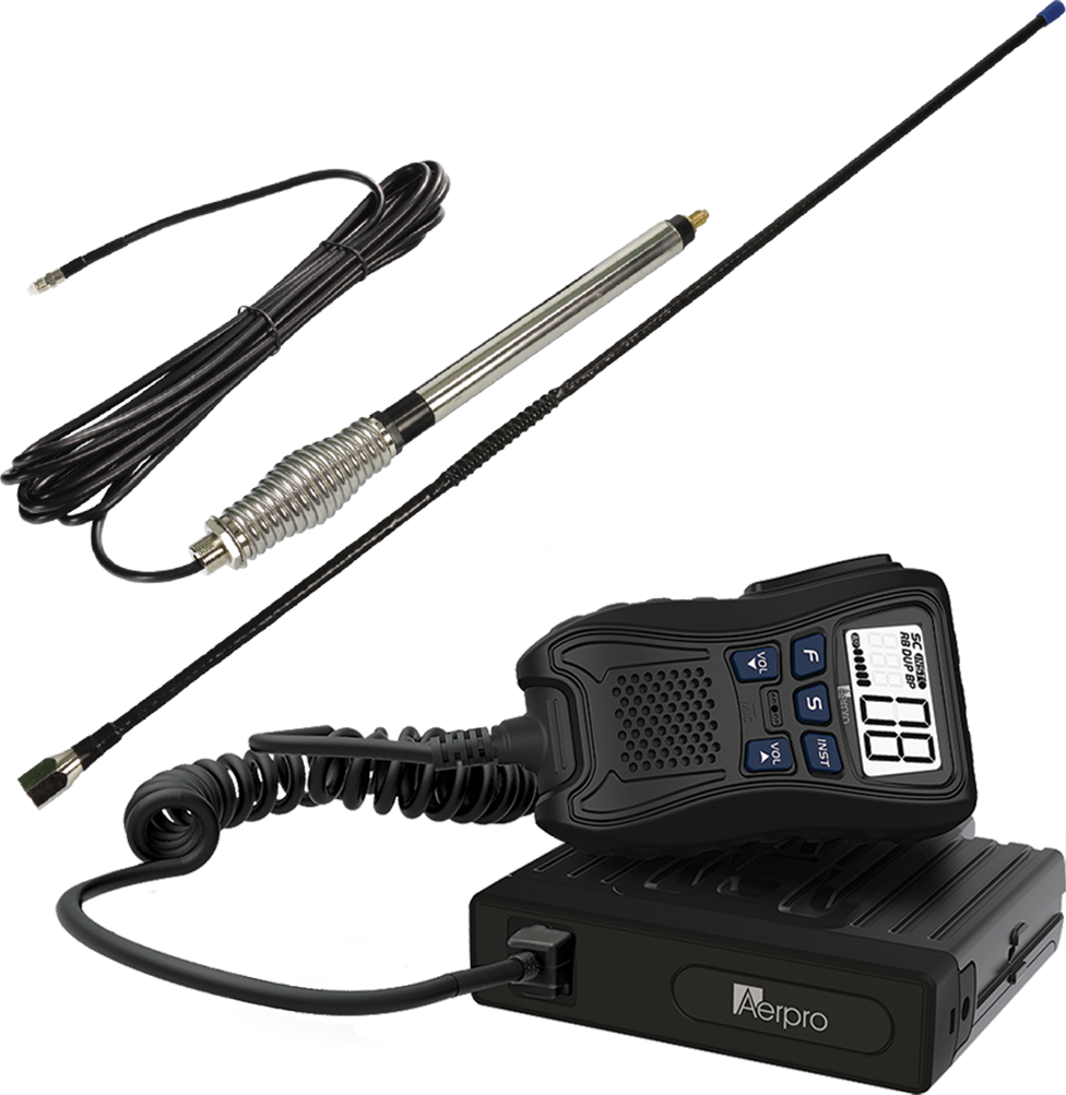 Aerpro 5W Ultra Compact Hideaway UHF CB Radio & Hideaway UHF CB pack AP477HPK