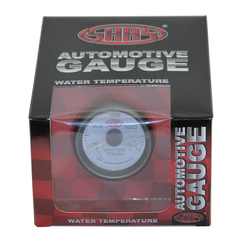 Saas 52mm 2 Inch Car Water Temp Temperature White Gauge Multi Colour SG-WT52W