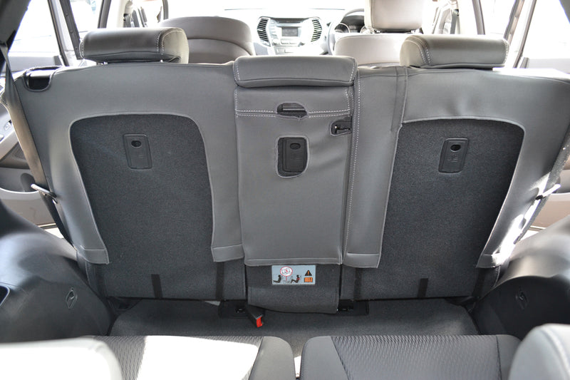 Wet Seat Grey Neoprene Seat Covers Suits Hyundai Santa Fe DM Wagon 9/2012-3/2018