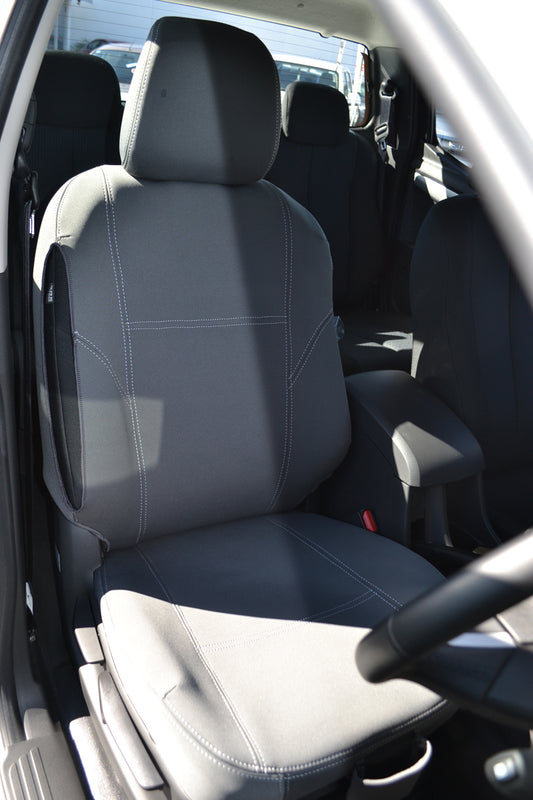 Wet Seat Grey Neoprene Seat Covers Suits Isuzu D-max Gen 2 LS/M/X-Runner Dual Cab 7/2012-7/2020