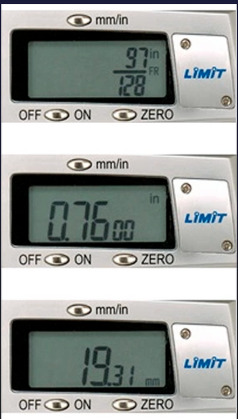 LiMiT Digital Vernier Caliper 200mm Triple Read 8" 144550209