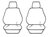 Esteem Velour Seat Covers Set Suits Subaru Outback Hatch Wagon 12/2003-6/2009 2 Rows