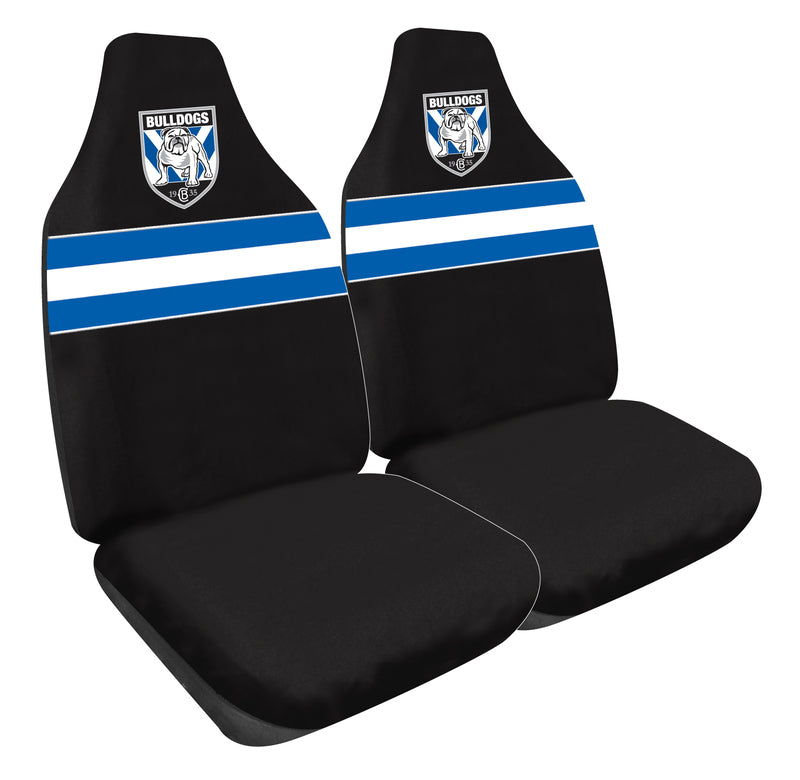 NRL Seat Covers Canterbury Bulldogs One Pair PPNRLBUL60